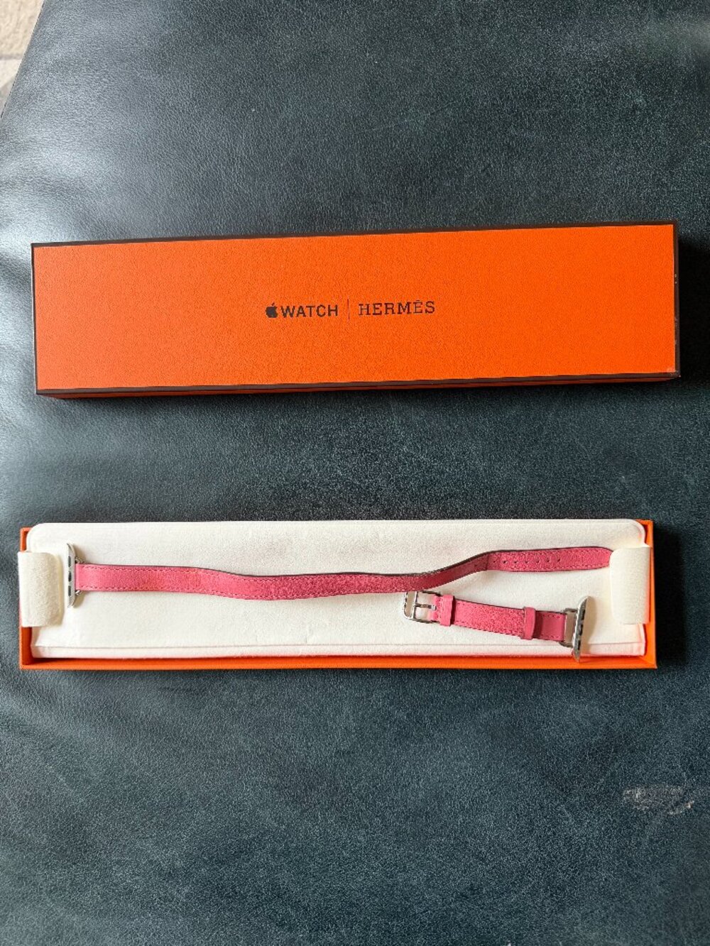 ✨ Hermès Apple Watch Double Tour Strap Rose Azalee 42mm ✨